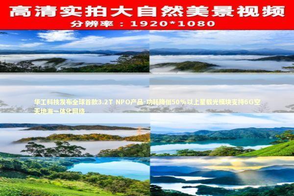 华工科技发布全球首款3.2T NPO产品-功耗降低50%以上星载光模块支持6G空天地海一体化网络 新闻