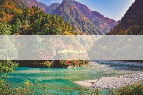 京新药业平淡叙事版 新闻