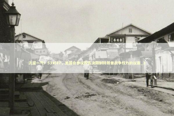 沆瀣一气！53对47，美国会参议院否决限制特朗普战争权力的议案_3 新闻